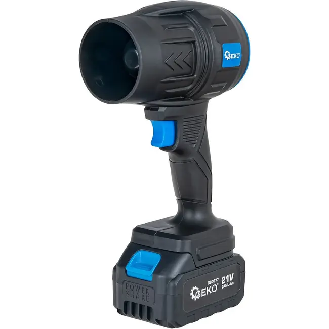 GEKO Draadloze accu bladblazer 21 V 550 W met 2 x 4,0 Ah Li-Ion accu en lader