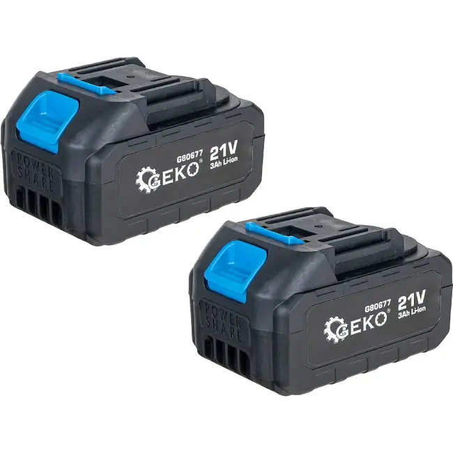 GEKO Draadloze accu bladblazer 21 V 550 W met 2 x 4,0 Ah Li-Ion accu en lader