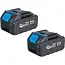 GEKO Draadloze accu bladblazer 21 V 550 W met 2 x 4,0 Ah Li-Ion accu en lader