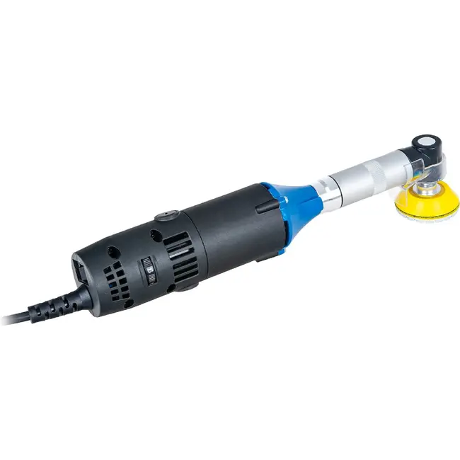 GEKO Mini haakse slijper 200 W met variabel toerental, 50 mm schijf en uitgebreide accessoireset