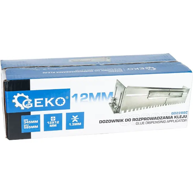 GEKO Verstelbare lijmverdeler voor tegellijm 345-585 mm met 12 x 12 mm vertanding van RVS