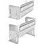 GEKO Verstelbare lijmverdeler voor tegellijm 345-585 mm met 12 x 12 mm vertanding van RVS