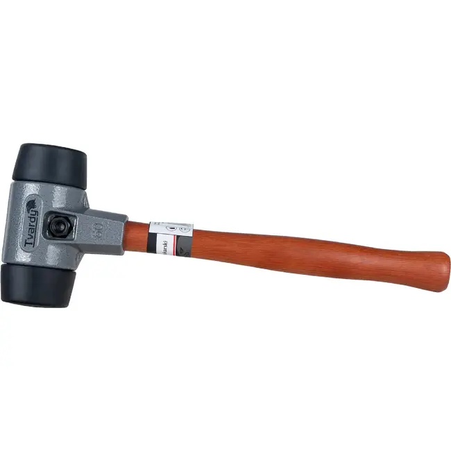 Tvardy Straatmakershamer 60 mm met zachte slagvlakken, houten steel en kopgewicht van 1 kg