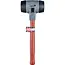 Tvardy Straatmakershamer 80 mm met zachte slagvlakken, houten steel en kopgewicht van 3,2 kg