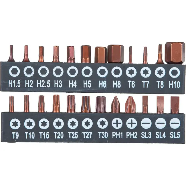 Tvardy Momentschroevendraaier 1/4 inch 1-6 Nm met 24-delige bitset