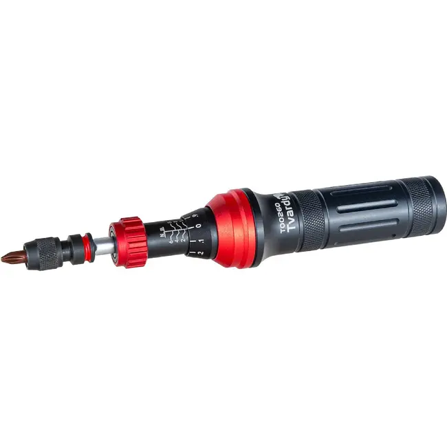 Tvardy Momentschroevendraaier 1/4 inch 1-6 Nm met 24-delige bitset