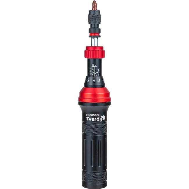 Tvardy Momentschroevendraaier 1/4 inch 1-6 Nm met 24-delige bitset