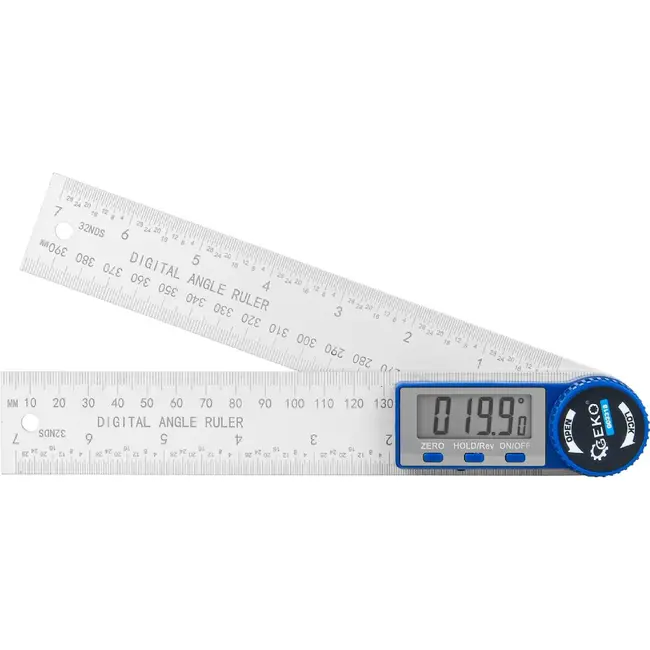GEKO Digitale gradenmeter 200 mm met LCD display, ZERO en HOLD functie voor nauwkeurig meten