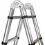 GEKO Telescopische aluminium vouwladder 5 m met scharnierconstructie en draagvermogen van 150 kg