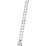 GEKO Telescopische aluminium vouwladder 5 m met scharnierconstructie en draagvermogen van 150 kg