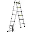 GEKO Telescopische aluminium vouwladder 5 m met scharnierconstructie en draagvermogen van 150 kg