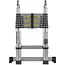 GEKO Telescopische aluminium vouwladder 5 m met scharnierconstructie en draagvermogen van 150 kg