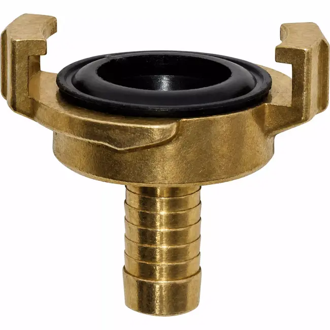 Hendrik Jan Snelkoppeling messing 19 mm 3/4 inch met slangtule