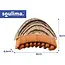 Soulima Droge gezichts- en nekmassageborstel 6 × 8 cm met zachte nylon haren en afsluitbaar etui voor lymfatische massage
