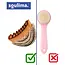 Soulima Droge gezichts- en nekmassageborstel 6 × 8 cm met zachte nylon haren en afsluitbaar etui voor lymfatische massage