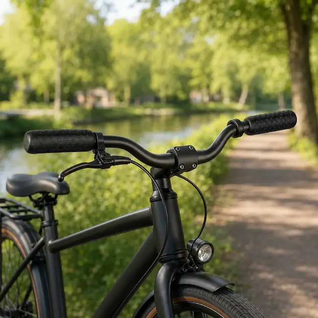 Falkx Fietshandvatten 11 cm rubber zwart voor stuur 22,2 mm set van 2