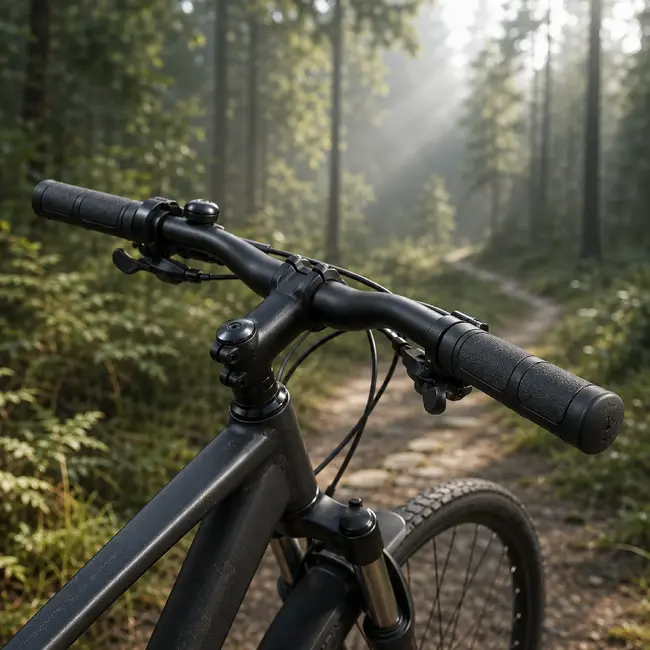 Falkx Fietshandvatten 22,2 mm zwart rubber set van 2