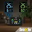 Izoxis Draadloos weerstation met buitensensor, kleurendisplay, thermometer, hygrometer en USB-C voeding tot 100 m bereik