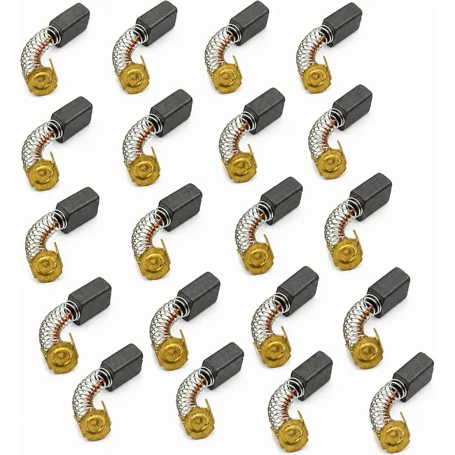 GEKO Koolborstels voor slijpmachine - 5 x 8 x 12 mm - 10 sets van 2 stuks