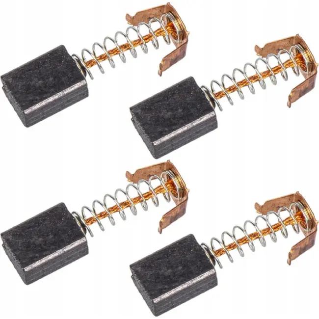GEKO Koolborstels voor slijpmachine - 5x8x10 mm - Set van 4 stuks - Met groeven
