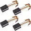 GEKO Koolborstels voor slijpmachine - 5x8x10 mm - Set van 4 stuks - Met groeven