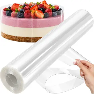 Ruhhy Banketbakkersfolie 20 cm x 10 m Transparante PET Randfolie voor Taarten Cheesecakes en Gelaagde Desserts