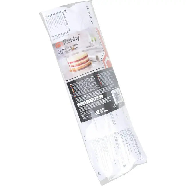 Ruhhy Banketbakkersfolie 20 cm x 10 m Transparante PET Randfolie voor Taarten Cheesecakes en Gelaagde Desserts