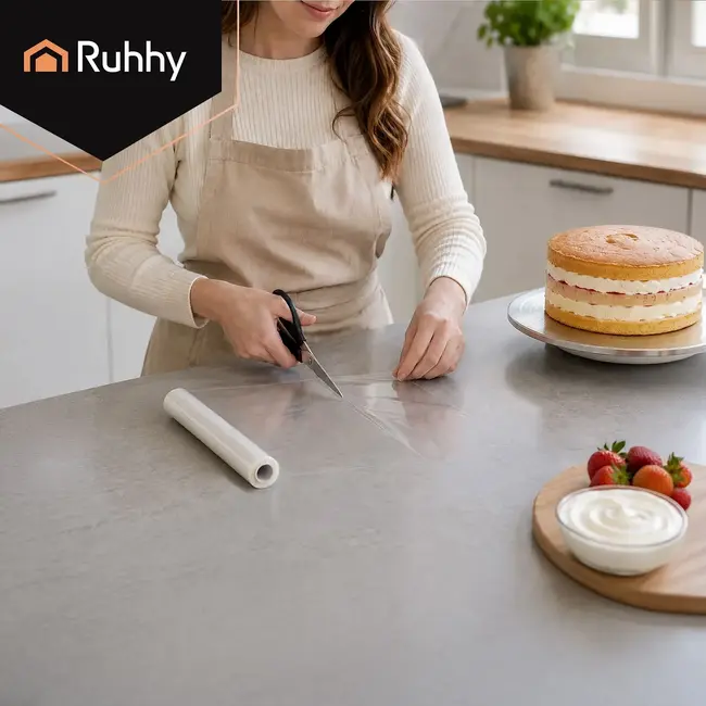 Ruhhy Banketbakkersfolie 20 cm x 10 m Transparante PET Randfolie voor Taarten Cheesecakes en Gelaagde Desserts