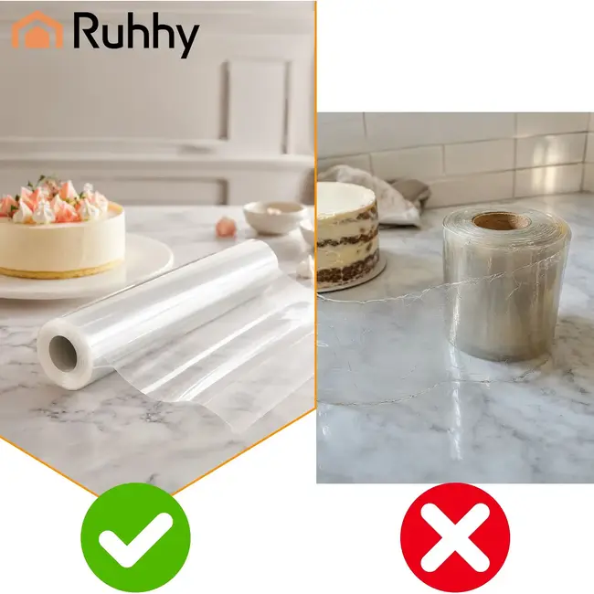 Ruhhy Banketbakkersfolie 20 cm x 10 m Transparante PET Randfolie voor Taarten Cheesecakes en Gelaagde Desserts