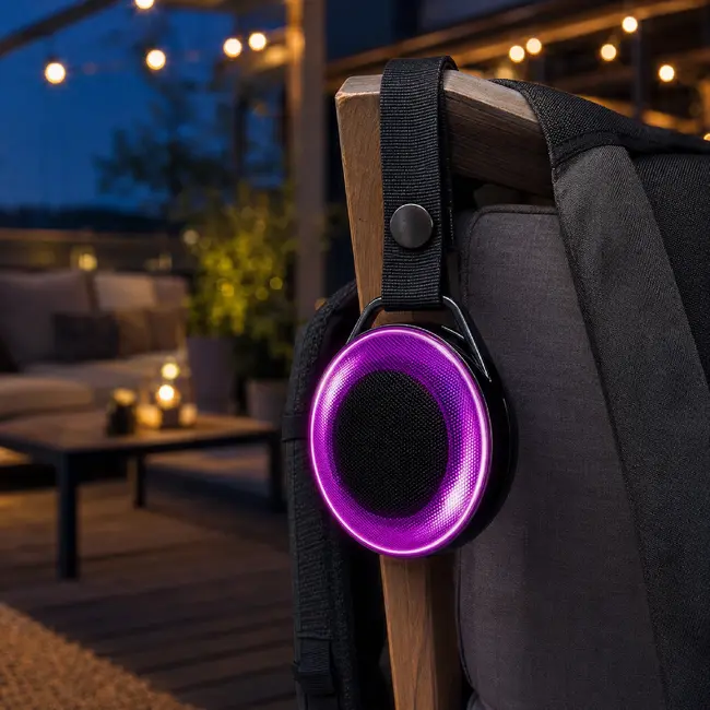 Benson Bluetooth Speaker Rond met Kleurveranderend Licht Bluetooth 5.3