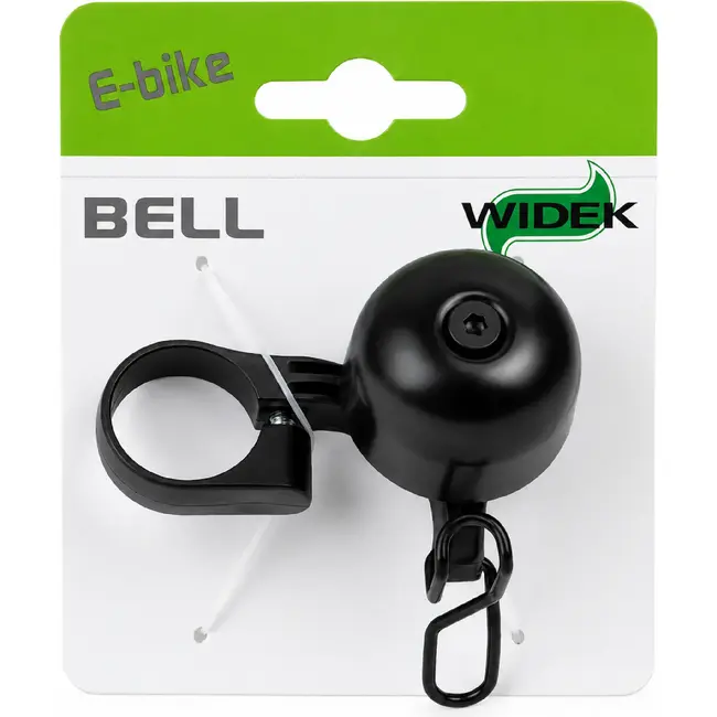 Widek Fietsbel met speciale beugel - all black - compact en duurzaam ontwerp
