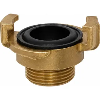 Hendrik Jan Messing snelkoppeling met bajonetsluiting en rubberafdichting, buitendraad 32 mm voor kraan en slang - messing - 32 mm