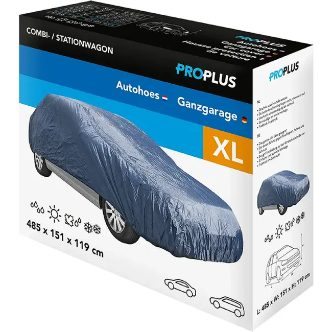ProPlus Autohoes XL - Stationwagon - All-season bescherming - 485 x 151 x 119 cm - Donkerblauw