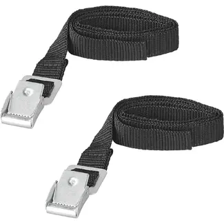 ProPlus Bindriemen met metalen gesp - 18 mm x 75 cm - zwart - set van 2