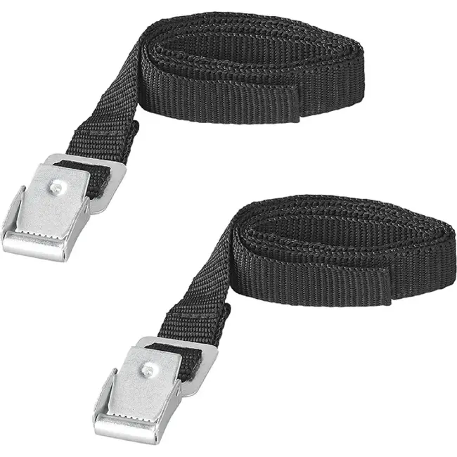 ProPlus Bindriemen met metalen gesp - 18 mm x 75 cm - zwart - set van 2