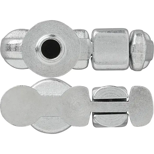 ProPlus Stud fitting dubbel met schroefdraad - 67 x 25 x 18 mm - Breeklast 2000 kg