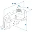 ProPlus Stud fitting dubbel met schroefdraad - 67 x 25 x 18 mm - Breeklast 2000 kg