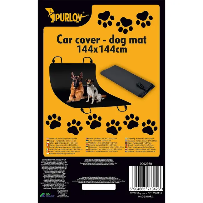 Purlov Autohoes - Hondenmat 144x144cm: Bescherming voor je Auto