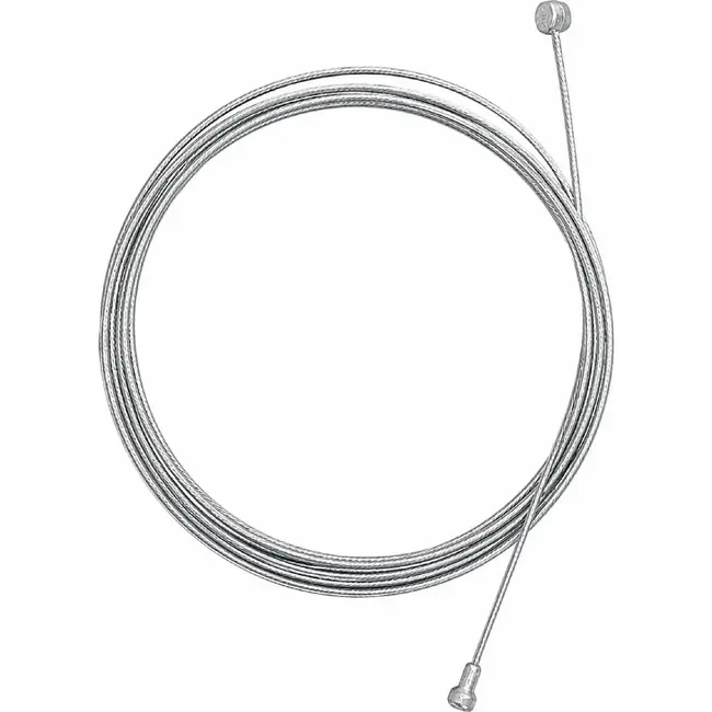 Slurf RVS binnenkabel achterrem - zilver - 2,25 meter - peer en ton nippel - anti-rafelnippel