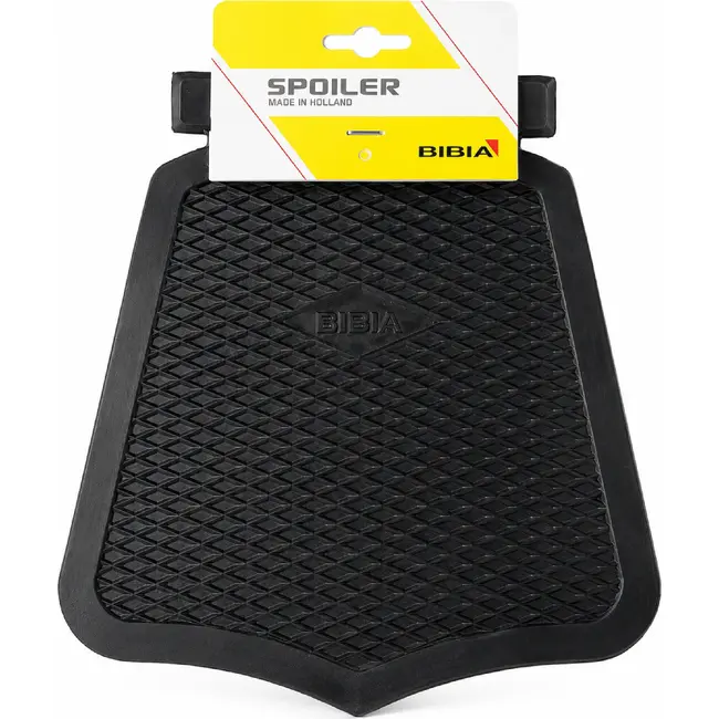 Bibia Spatlap klassiek - buigbaar rubber - zwart - 21x19 cm
