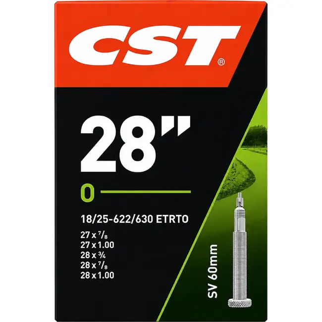 CST Binnenband 28x1 - ETRTO 18/25-622/630 - Presta ventiel 60mm - Duurzaam en betrouwbaar