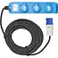 ProPlus Stekkerdoos - 3-weg Schuko - 10 meter - Neopreen kabel - IP44