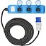 ProPlus Stekkerdoos - 3-weg Schuko - 10 meter - Neopreen kabel - IP44