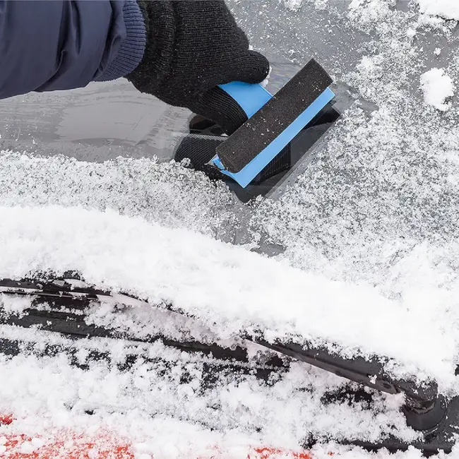 ProPlus 3-in-1 raamtrekker - spons, wisser en ijskrabber - compact - 13,6 cm