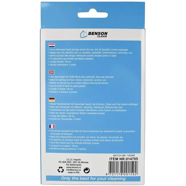Benson Stofwisser 1 handvat + 5 navullingen - 28 cm