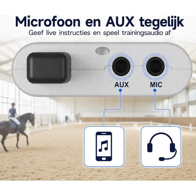 Retekess Draadloze instructiezender voor paardrijinstructeurs met Bluetooth, AUX, digitaal UHF en 200 meter bereik