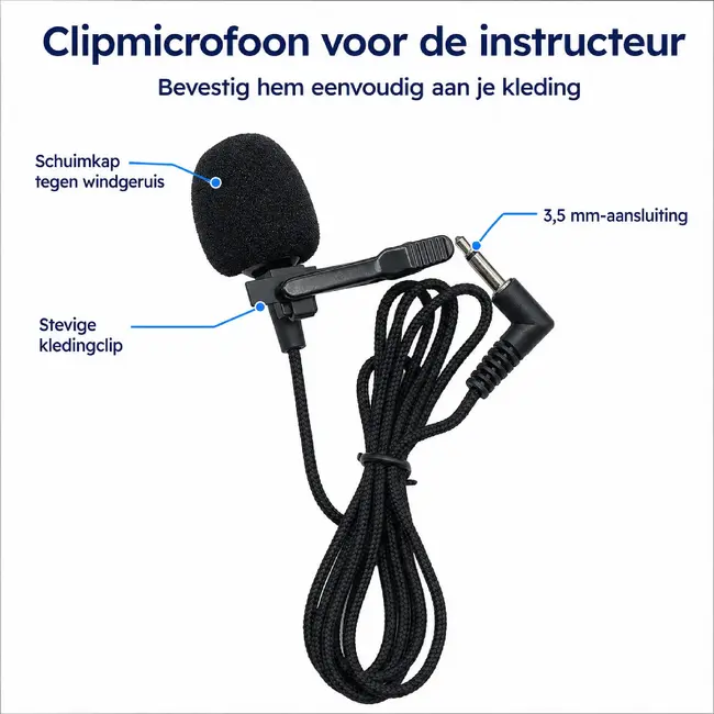 Retekess Draadloze instructiezender voor paardrijinstructeurs met Bluetooth, AUX, digitaal UHF en 200 meter bereik