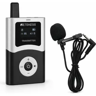 Retekess Draadloze instructiezender voor paardrijinstructeurs met Bluetooth, AUX, digitaal UHF en 200 meter bereik
