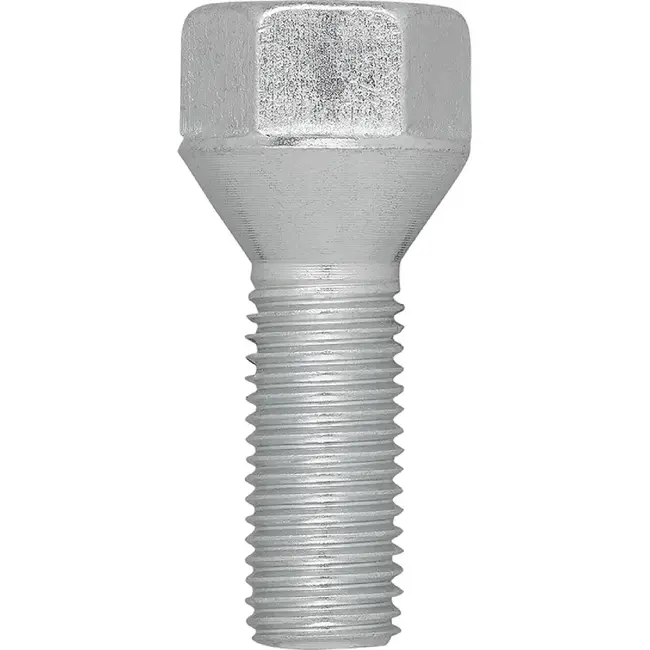 ProPlus wielbout M12 x 1,5 met 28 mm draadlengte en conische kegelzitting voor ongeremde aanhangers set van 4