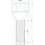 ProPlus wielbout M12 x 1,5 met 28 mm draadlengte en conische kegelzitting voor ongeremde aanhangers set van 4